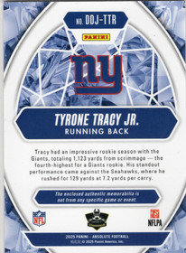 2025 Panini Absolute Draft Diamonds Jersey #DDJTTR Tyrone Tracy Jr MEM