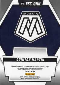 2025 Panini Mosaic Future Scripts #FSCQMN Quinton Martin AU