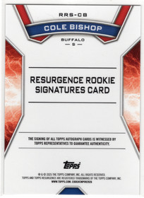 2024 Topps Resurgence Resurgence Rookie Signatures #RRSCB Cole Bishop AU