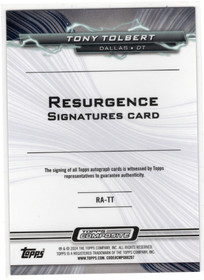 2023 Topps Composite Resurgence Signatures #RATT Tony Tolbert AU