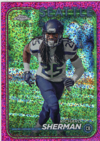 2024 Topps Chrome Magenta Speckle Refractor #182 Richard Sherman SN399
