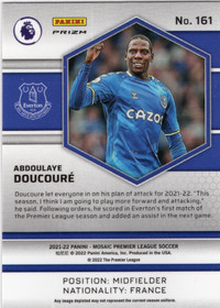 2021-22 Panini Mosaic Premier League Mosaic Reactive Gold #161 Abdoulaye Doucoure
