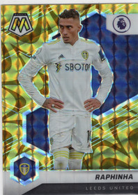 2021-22 Panini Mosaic Premier League Mosaic Reactive Gold #199 Raphinha