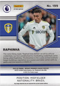 2021-22 Panini Mosaic Premier League Mosaic Reactive Gold #199 Raphinha