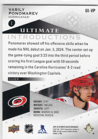 2024-25 Upper Deck Ultimate Collection Ultimate Introductions #UIVP Vasily Ponomarev