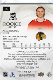 2020-21 Upper Deck The Cup Gold Spectrum Foil #120 Alec Regula AU, SN36