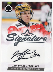 2025-26 Blueline Finland Signature Silver #ÄSSÄTAUJMJ Jan-Mikael Järvinen AU, SN80