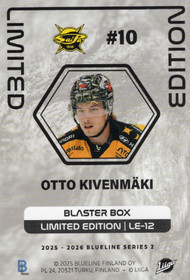  2025-26 Blueline Finland Limited Edition Green #LE12 Otto Kivenmäki