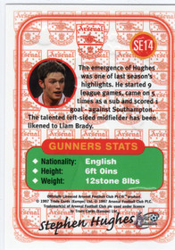1997-98 Futera Arsenal Fans Selection Special Edition Embossed #SE14 Stephen Hughes