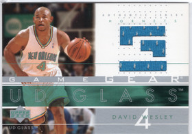 2002-03 UD Glass Game Gear #DWGG David Wesley MEM