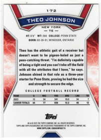 2024 Topps Resurgence Yellow Surge #172 Theo Johnson SN225