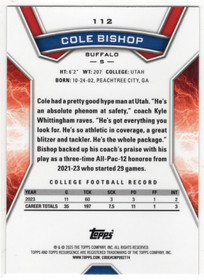 2024 Topps Resurgence Green Surge #112 Cole Bishop SN175
