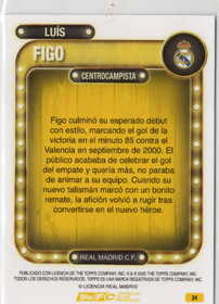 2025-26 Topps Real Madrid Collector Tin Parallel /299 #24 Luis Figo SN299