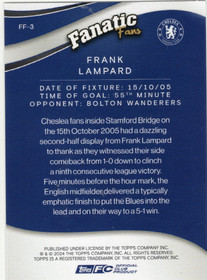 2024-25 Topps Chelsea Fan Set Fanatic Fans Orange #FF3 Frank Lampard SN25 