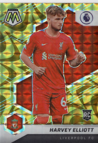 2021-22 Panini Mosaic Premier League Mosaic Reactive Gold #173 Harvey Elliott