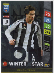 2025 Panini Adrenalyn XL FIFA 365 Upgrade New Year's Revolution #NYR18 Kenan Yildiz WS