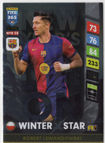 2025 Panini Adrenalyn XL FIFA 365 Upgrade New Year's Revolution #NYR28 Robert Lewandowski WS