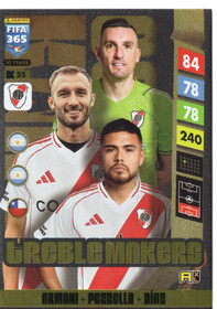 2025 Panini Adrenalyn XL FIFA 365 Upgrade Combo Kings #CK25 Franco Armani / German Pezzella / Paulo Diaz TM