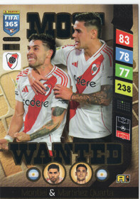 2025 Panini Adrenalyn XL FIFA 365 Upgrade Combo Kings #CK1 Gonzalo Montiel / Lucas Martinez Quarta MW