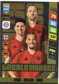 2025 Panini Adrenalyn XL FIFA 365 Upgrade Combo Kings #CK35 Harry Kane / Thomas Muller / Leroy Sane TM