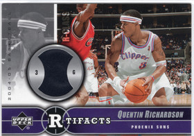 2004-05 Upper Deck R Class R Tifacts #RCRQR Quentin Richardson MEM