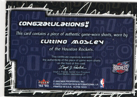 2002-03 Ultra O! Game Used #NNO Cuttino Mobley MEM
