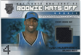 2002-03 Fleer Hot Shots #171 Ryan Humphrey MEM, RC, SN350