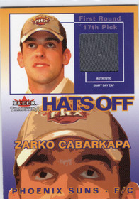2003-04 Fleer Tradition Rookie Hats Off #RHOZC Zarko Cabarkapa MEM, SN180