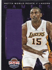 2012-13 Panini Past & Present Gamers Jerseys #20 Metta World Peace MEM