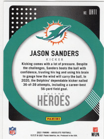 2021 Panini Absolute Unsung Heroes #UH11 Jason Sanders