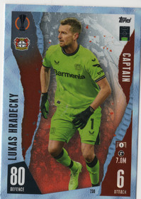 2023-24 Topps Match Attax UEFA Club Competitions Crystal #236 Lukas Hradecky CAPT