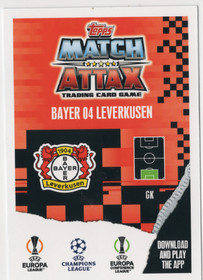 2023-24 Topps Match Attax UEFA Club Competitions Crystal #236 Lukas Hradecky CAPT