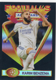 2021-22 Finest Flashbacks UEFA Champions League Black Refractor #94 Karim Benzema AS, SN25