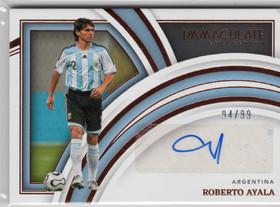 2022-23 Panini Immaculate Collection Splendid Signatures #SIRAY Roberto Ayala AU, SN99