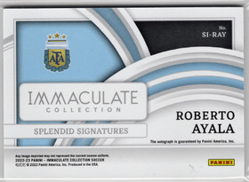 2022-23 Panini Immaculate Collection Splendid Signatures #SIRAY Roberto Ayala AU, SN99