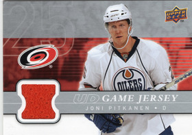 2008-09 Upper Deck UD Game Jerseys #GJJP Joni Pitkanen MEM