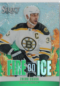 2013-14 Panini Select Fire on Ice Stars Prizms Green #FS5 Zdeno Chara SN25