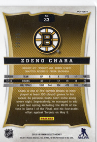 2013-14 Panini Select Prizms Red Toronto Fall Expo #23 Zdeno Chara SN35