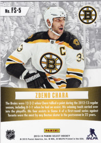 2013-14 Panini Select Fire on Ice Stars #FS5 Zdeno Chara