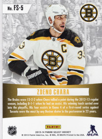 2013-14 Panini Select Fire on Ice Stars Blue #FS5 Zdeno Chara