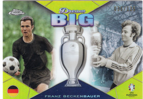 2024 Topps Chrome UEFA EURO Dream Big Yellow Refractor #DB4 Franz Beckenbauer SN125