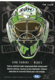 2011-12 Cardset The Masks #TM1 Iiro Tarkki