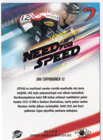 2014-15 Cardset Need For Speed #NFS5 Jani Tuppurainen