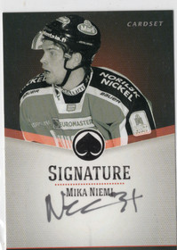 2012-13 Cardset Signature #NNO Mika Niemi AU, SN125