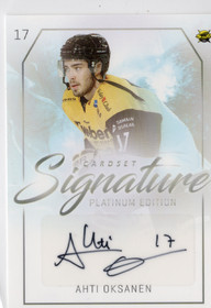 2018-19 Cardset Signature #NNO Ahti Oksanen AU, SN125