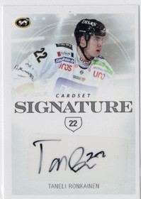 2019-20 Cardset Signature #NNO Taneli Ronkainen AU, SN125
