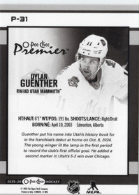 2025-26 O-Pee-Chee Premier #P31 Dylan Guenther