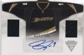 2011-12 Panini Titanium Home Sweaters Autographs #1 Bobby Ryan AU, MEM, SN100
