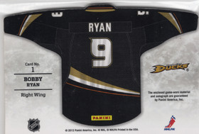 2011-12 Panini Titanium Home Sweaters Autographs #1 Bobby Ryan AU, MEM, SN100