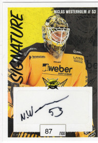 2022-23 Cardset Signature #NNO Niclas Westerholm AU, SN100